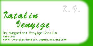 katalin venyige business card